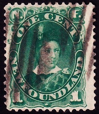 Ньюфаундленд 1887 год . Король Эдуард VII - принц Уэльский . Каталог 20,0 €. (2)